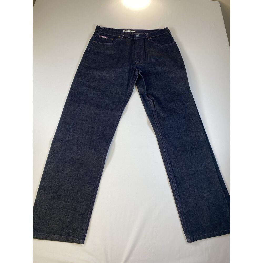 Scifen Jeans Size 34x33 Baggy Rare German Brand Money Hungry Embroidery